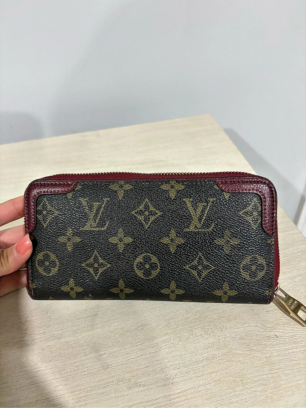 Louis Vuitton Wallet in Brown & Red